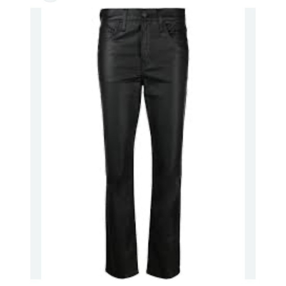 Levi's 724 Coated High Ride Straight Leg Jeans In Black Coated Sz 32